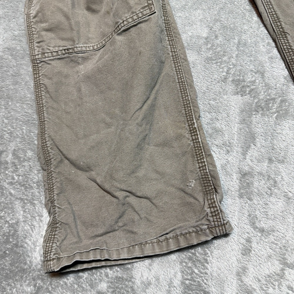 Carhartt B195 LBR Double Knee Canvas Carpenter Work Pants Brown Distressed 36x35 - Picture 14 of 16